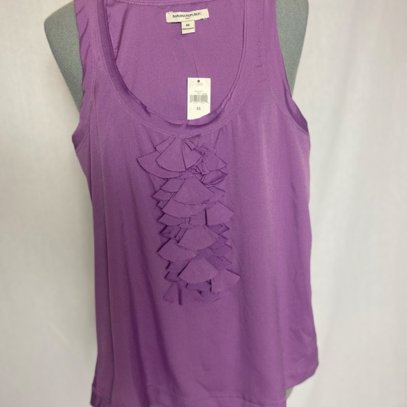 Purple Banana Republic Tank with ruffles. - Picture 8 of 11